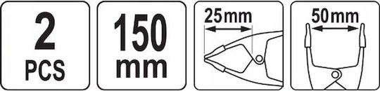 Spring Clamp 6" Set 2 Pcs