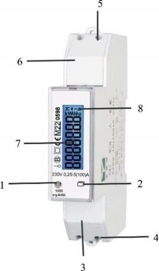 Orno Analizator De Energie Panou Electric Digital Șină Monofazat OR-WE-524