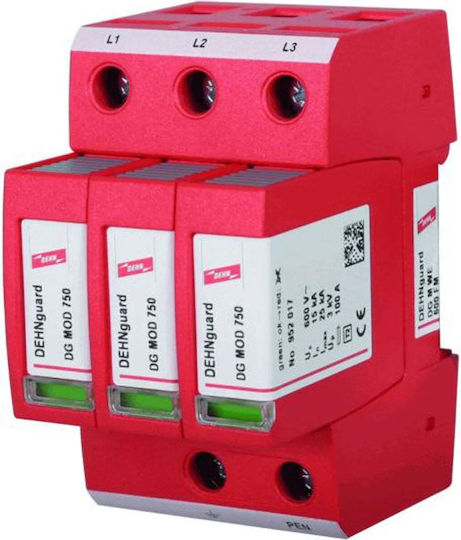 Bake Stop C Тип 2 3п 15ка 3кв Варистор Номинално Напрежение Umov = 750v Ac It 500 Dehnguard M We 600 Fm 95