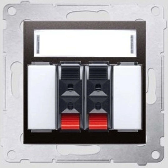 Kontakt-Simon Priză Speaker Gri Culoare Full Face DGL32.01/48