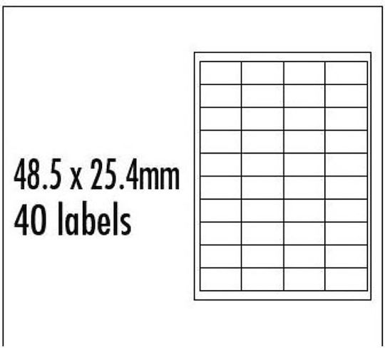 Logo Etichete autoadezive A4 Dreptunghiulare 48.5x25.4mm