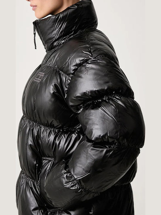 Tommy Hilfiger Short Women's Puffer Jacket for Winter Black