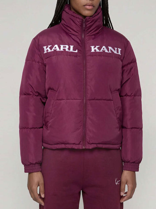 Retro Essential Jachetă Puffer Dama pentru Iarnă Violet