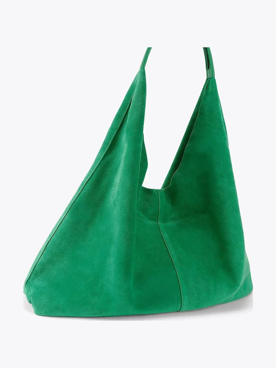 Chelsea Γυναικεία Hobo Τσάντα Suede Πράσινη