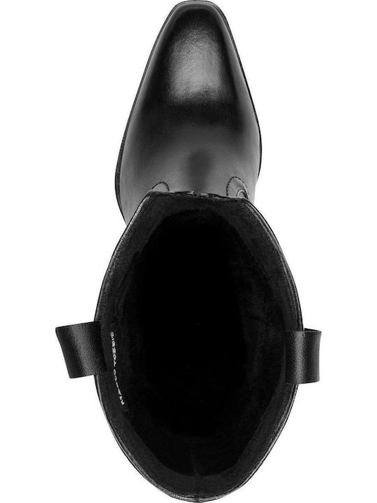 Leder Damenstiefel Schwarz