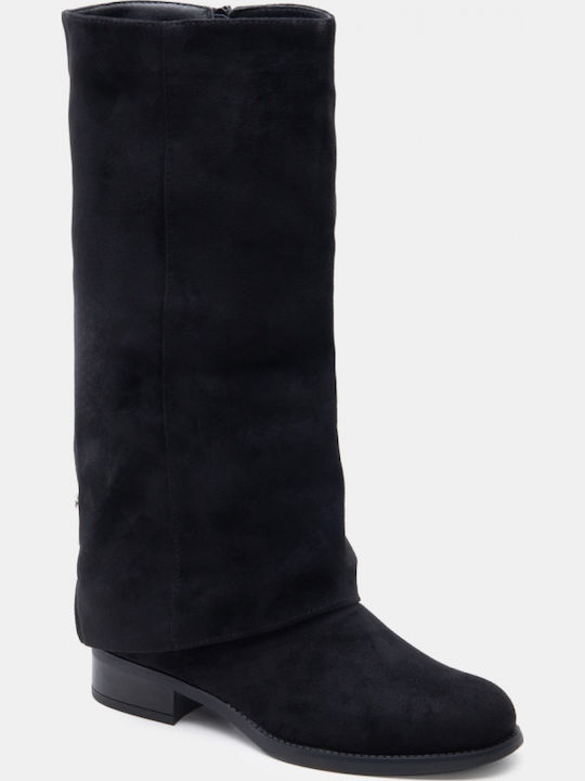 Wildleder Damenstiefel Schwarz