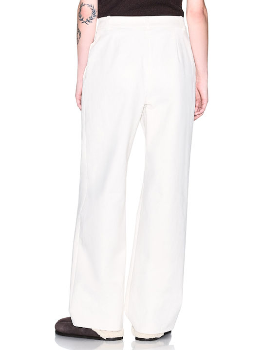 Armani Exchange Women's Fabric Trousers in Regular Fit Beige