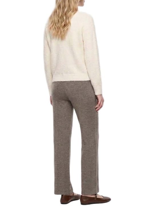 Tiffosi Women's High Rise Pantaloons with Rubber Band Beige