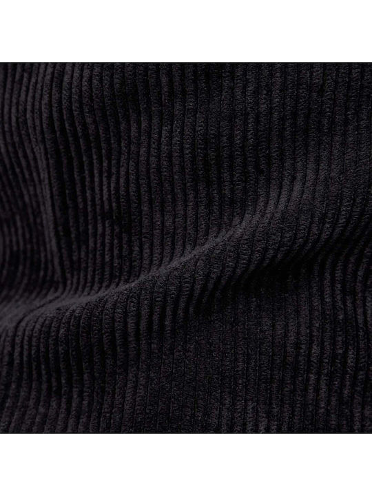Pantaloni Dama Catifea Raiata Negru