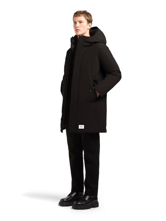 Winter Herren Jacke Winddicht Schwarz