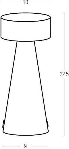Zambelis Lights Decorative LED Light Warm White 2700K 10x22.5x22.5cm