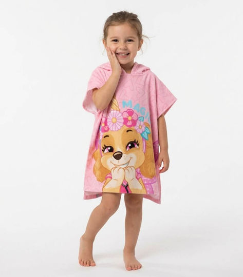 Cerda Детско хавлиено пончо Paw Patrol Skye 55x54 см 3+ години