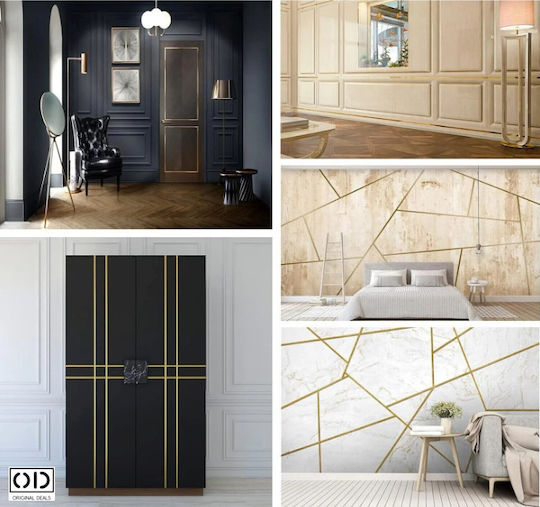Bandă Adezivă Decorativă Pentru Pereți Mobilier Oțel Inoxidabil Nichelat Rezistentă La Apă Și Intemperii Interior Exterior 5 M X 3 Cm Grosime 0,4 Mm Crom Negru Original Deals