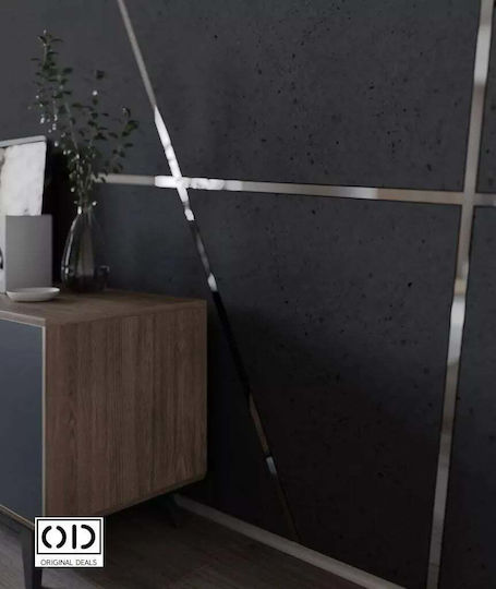 Bandă Adezivă Decorativă Autoadezivă pentru Pereți Mobilier Nichel Oțel Inoxidabil Rezistentă la Apă și Intemperii Interior Exterior 5 M X 1 Cm Grosime 0,4 Mm Crom Argintiu Original Deals