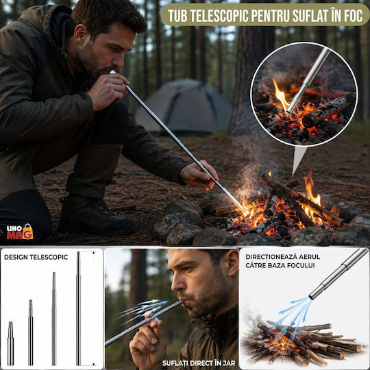 Linomag Kit Complet De Supraviețuire 30 Tipuri Accesorii Esențiale Kit De Camping De Urgență Lopată Tactică Pliabilă Lanternă Led Kit De Prim Ajutor Brățară Paracord Busolă Aprinzător De Foc Pătură Termică Neagră