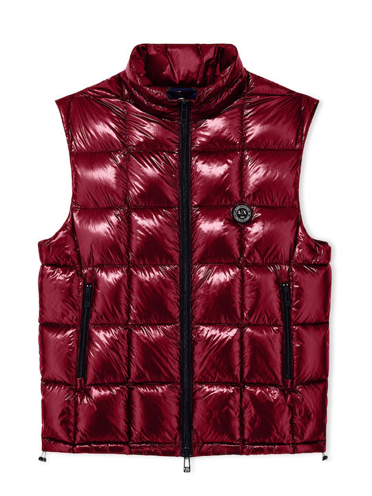 Ärmelloses Puffer Jacke Burgundisch