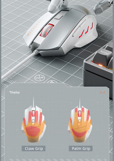 M3 Gaming Maus 3200 DPI Weiß