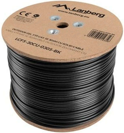 Lanberg U/UTP Cat.5e (Gigabit) Καλώδιο Δικτύου Ethernet εξωτερικού χώρου 305m Γκρι