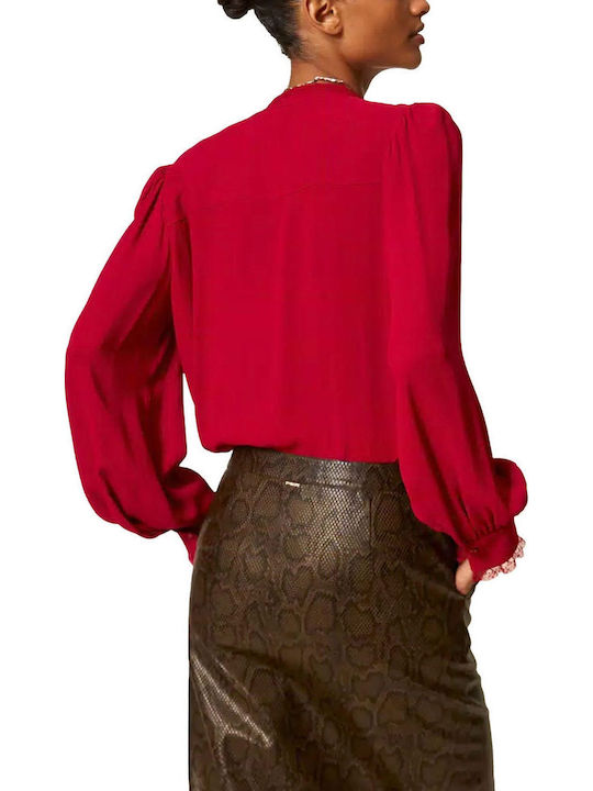 Long Sleeve Women's Shirt Red