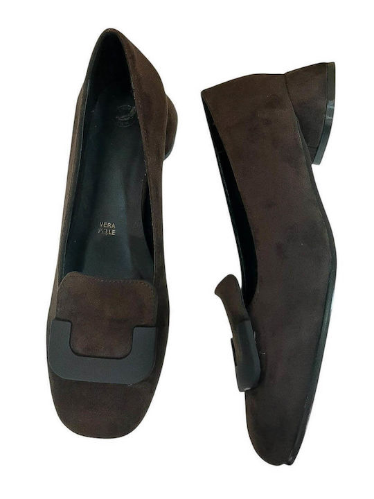Suede Heels Brown