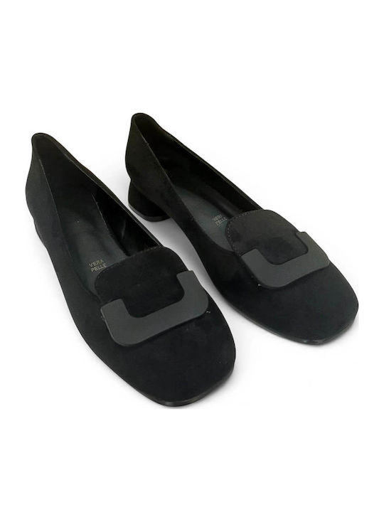 Suede Heels Black