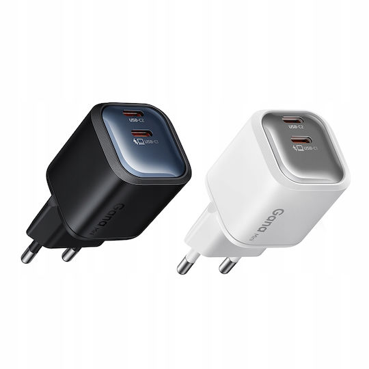 Mcdodo Încărcător Fără Cablu GaN Cu 2 Porturi USB-C 45W Power Delivery Alb (Gana Mini)