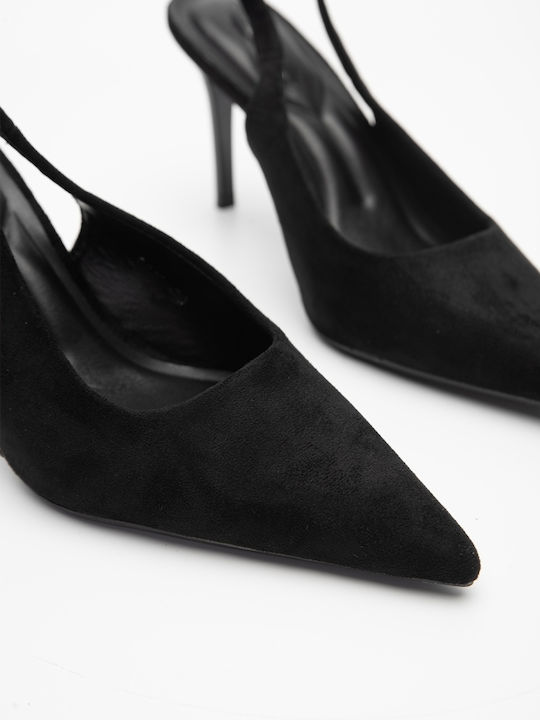 Suede Γόβες Μαύρες