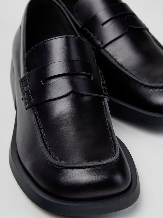 Damen Mokassins aus Leder in Schwarz Farbe
