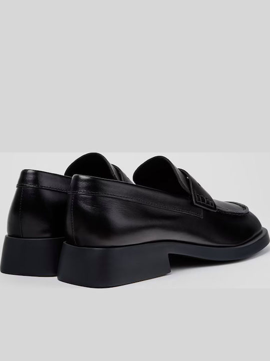 Damen Mokassins aus Leder in Schwarz Farbe