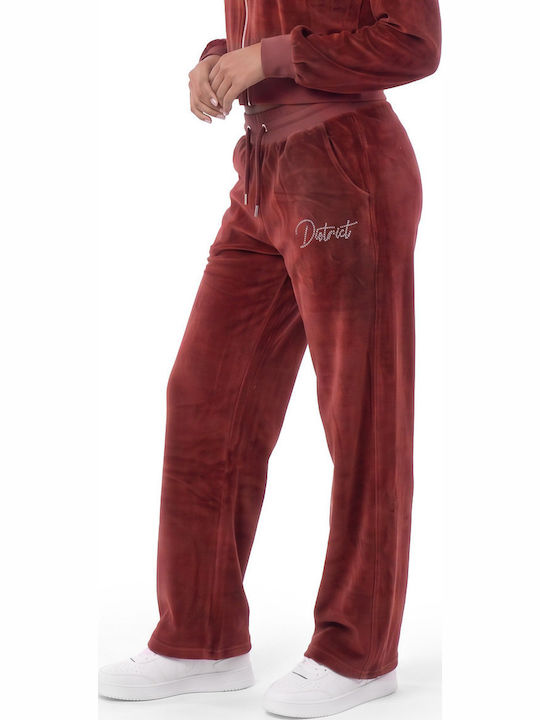 Velvet Burgundy Sweatpants