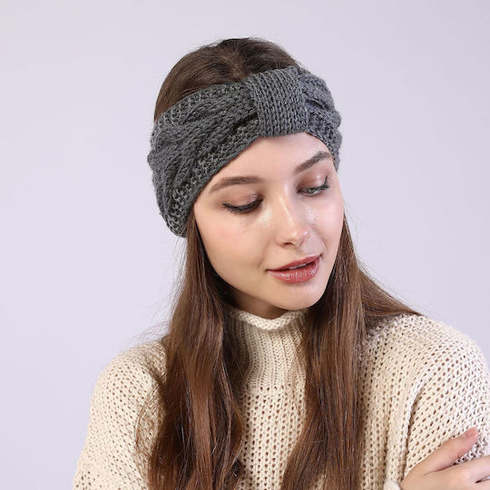 Unisex Knitted Headband in Grey Colour