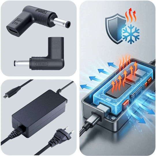 3MK Încărcător Laptop USB-C Universal 65W 20V Fără Cablu de Alimentare