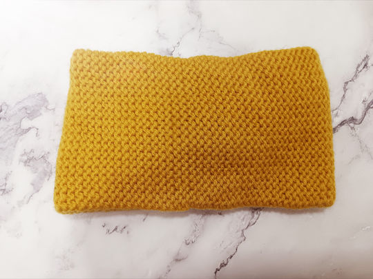 Unisex Headband Knitted in Yellow Color