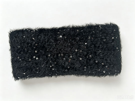 Unisex Knitted Headband in Black Color