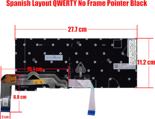 Tastatură Spaniolă Pentru Laptop Spanish Laptop Keyboard Lenovo Thinkpad T14s Gen 3 E14 R14 Gen5 T14p Gen1 Sn21d68484 Pk132as2b00 5m11h88947 5m11h88946 5m11h88945 5m11h88944 Es Fără Cadru Cu Trackpoint Negru Κωδ.41094esnofrpointer
