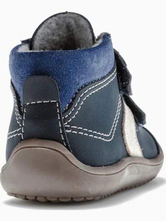 Παιδικά Sneakers High με Σκρατς Navy Μπλε