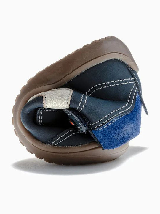 Παιδικά Sneakers High με Σκρατς Navy Μπλε