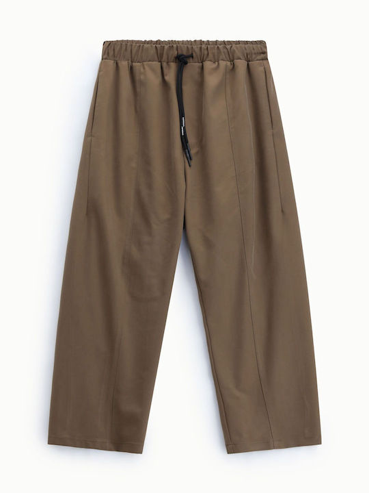 Pantaloni Bărbați De Costum Baggy Maro