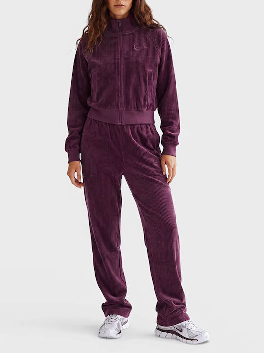 Women's Purple Sweatshirt Jacket