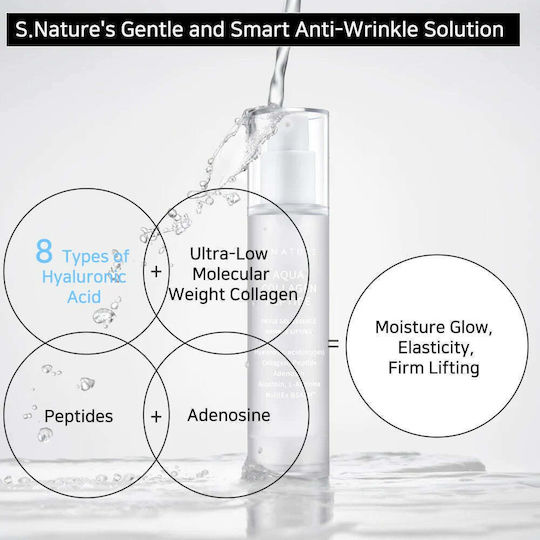 S.Nature Aqua Colagen Peptide Esență Calmanta și Anti-îmbătrânire pentru Față cu Peptide și Colagen pentru Strălucire 50ml