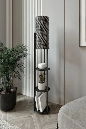 SteweHome Stehlampe Y135xH25cm Schwarz