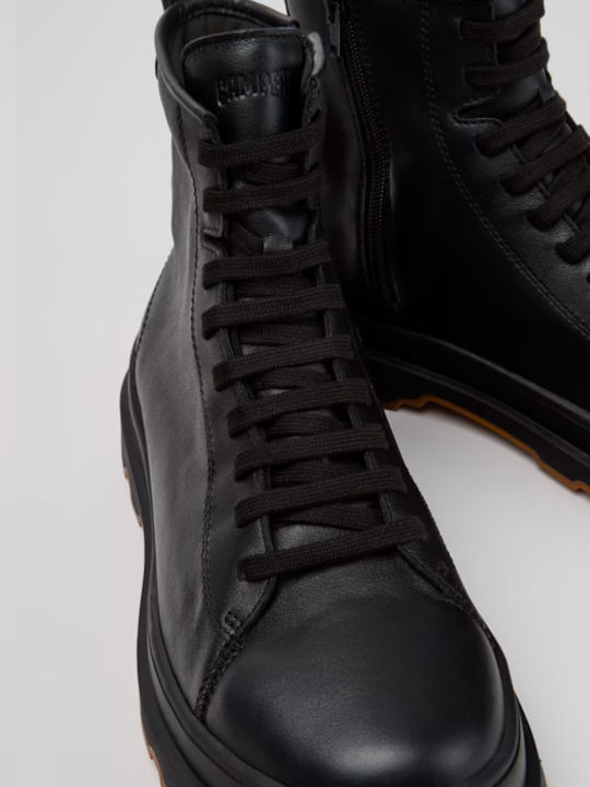 Brutus Leather Waterproof Black Combat Boots