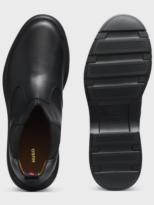 Black Leather Chelsea Boots