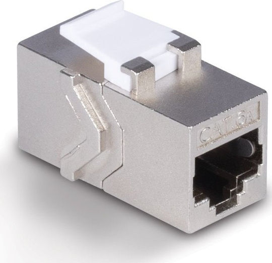 Lindy Μονή Πρίζα Δικτύου RJ45 Τύπου Cat6a σε Ασημί Χρώμα