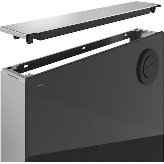 Cersanit Wall Mounted Plastic Toilet Flush Rectangular Low Pressure Black