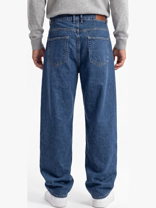 Jean Ανδρικό Παντελόνι Τζιν Loose Baggy Fit Μπλε