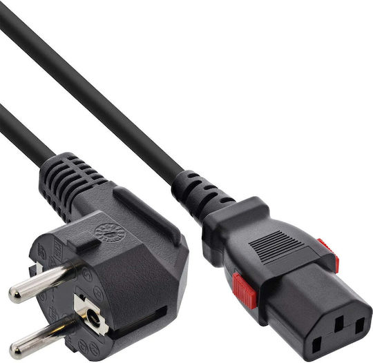InLine Schuko / IEC C13 - Schuko / IEC C13 Cable 1m Μαύρο