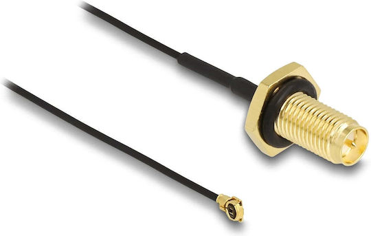 DeLock Καλώδιο RP-SMA Female - RP-SMA Female / MHF 0.35m 88383 1τμχ
