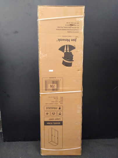 Metal Office Cabinet with Lock Grey 90x40x185cm