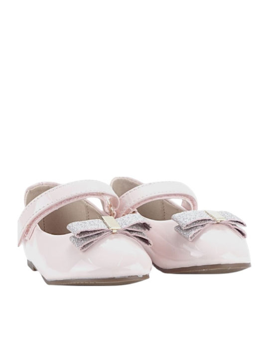 Kids Ballerinas With Hoop & Loop Closure Pink